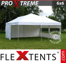 Schnellbauzelt FleXtents Xtreme 6x6m Weiß, mit 8 wänden