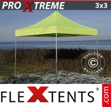 Schnellbauzelt FleXtents Xtreme 3x3m Neongelb/Grün