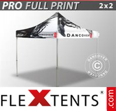 Schnellbauzelt FleXtents PRO mit vollflächigem Digitaldruck, 3x3m