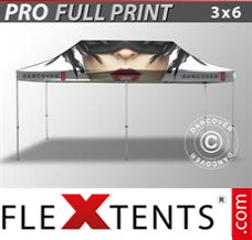Schnellbauzelt FleXtents PRO mit vollflächigem Digitaldruck, 3x6m